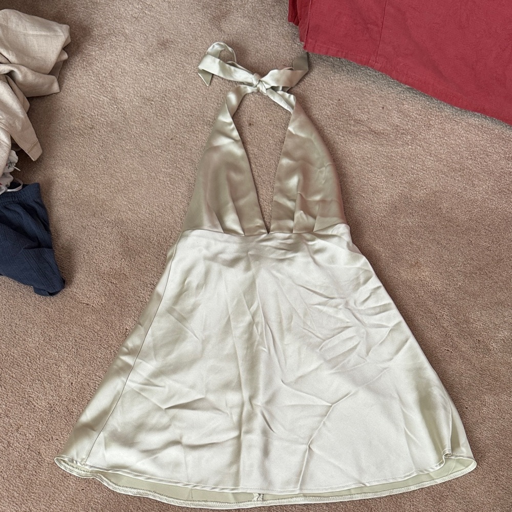 Zara Cream Halter Dress